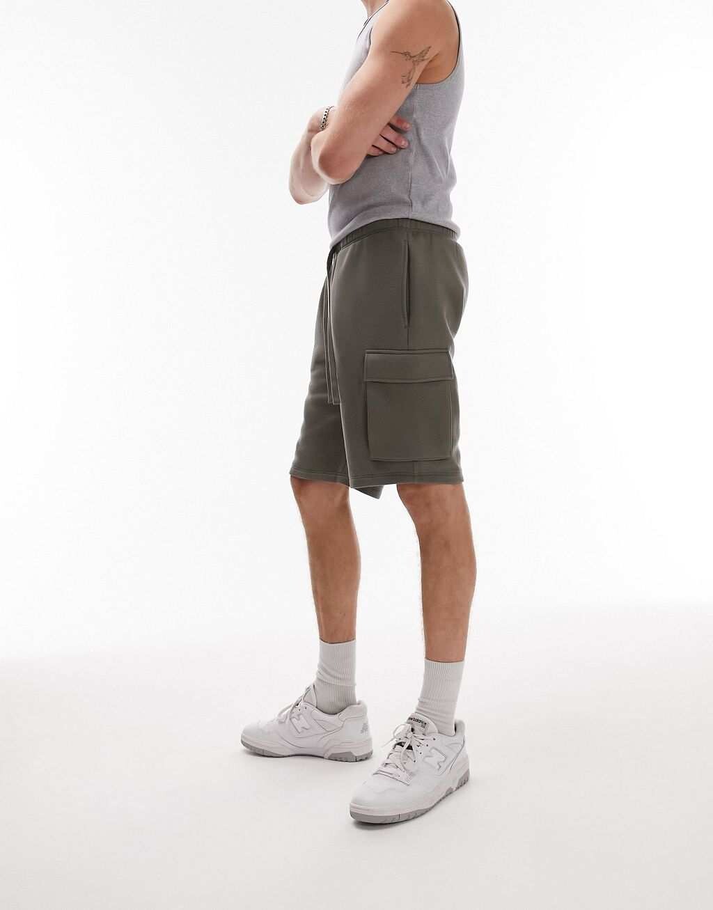 

Короткие шорты-карго Topman цвета хаки