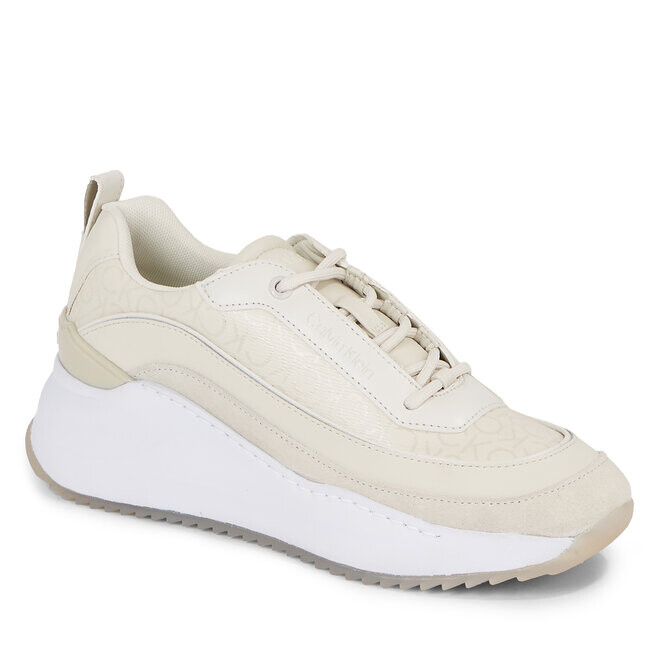

Кроссовки Calvin Klein InternWedge Lace, экрю, Бежевый