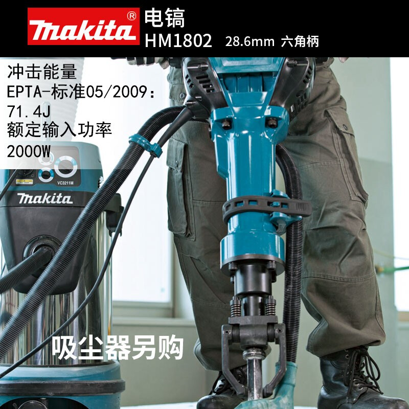 Отбойный молоток Makita HM1802 28,6 мм, 2000W