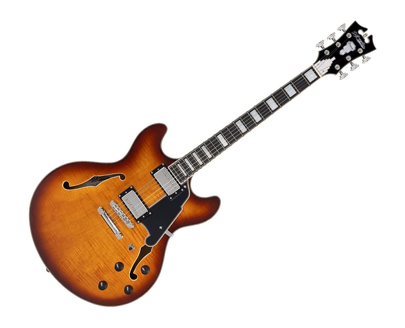 Электрогитара D'Angelico Premier DC Electric Guitar w/Gig Bag - Dark Iced Tea Burst russtone rujm hss sk электрогитара с чехлом