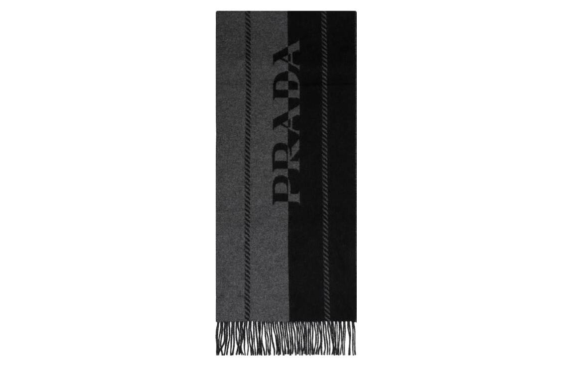 Шарф Prada мужской, черно-серый