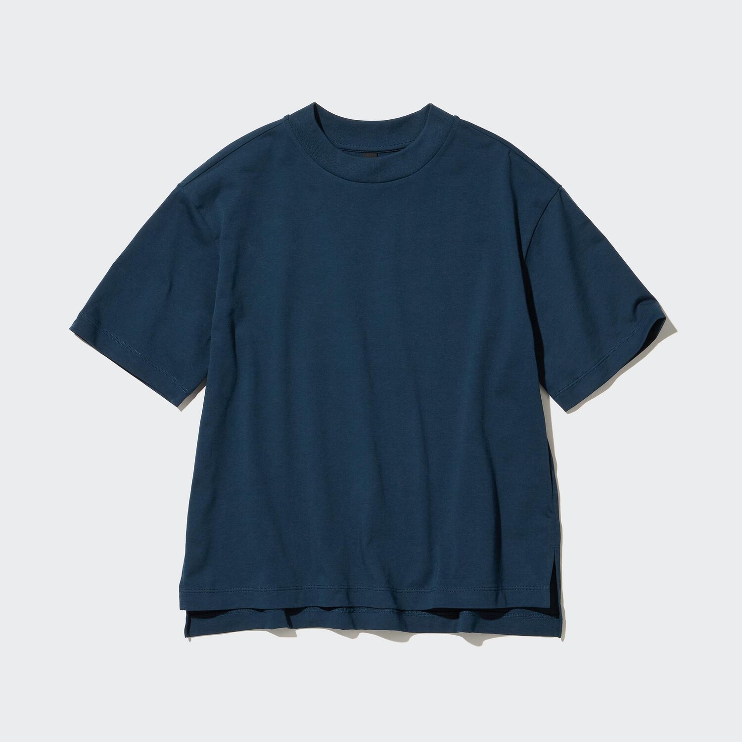 

Хлопковая футболка с короткими рукавами AIRism UNIQLO, темно-синий