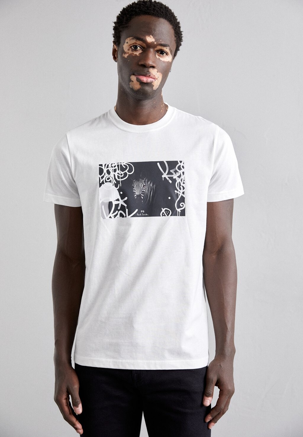 

Футболка с принтом MENS ZEBRA GRAFFITI PS Paul Smith, белый