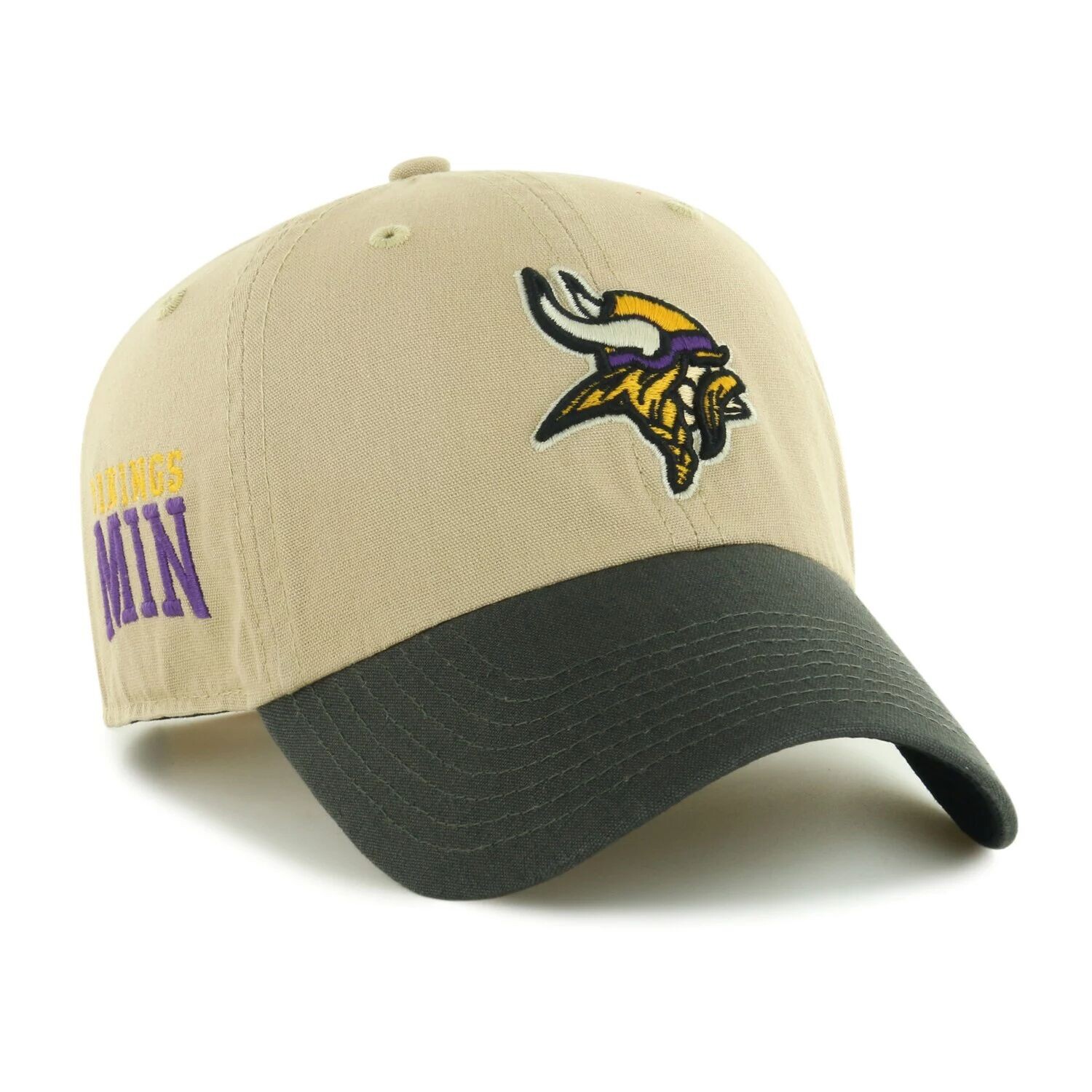 

Мужская регулируемая шляпа цвета хаки/уголь ’47 Minnesota Vikings Ashford Clean Up
