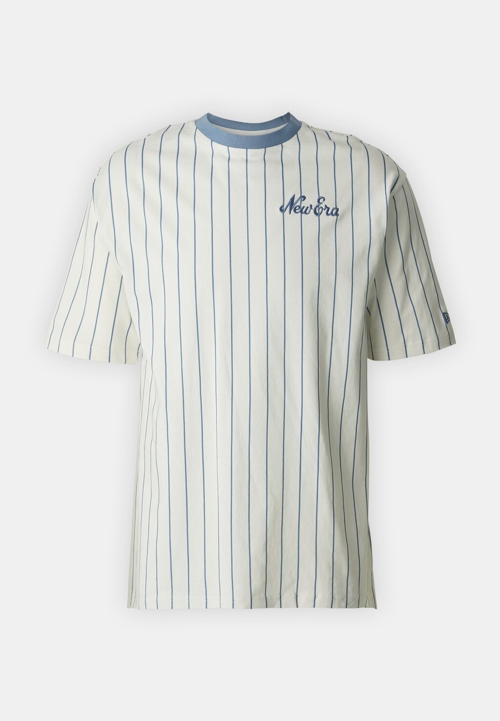 

Футболка с принтом Pinstripe Tee New Era, кремово-белый/синий