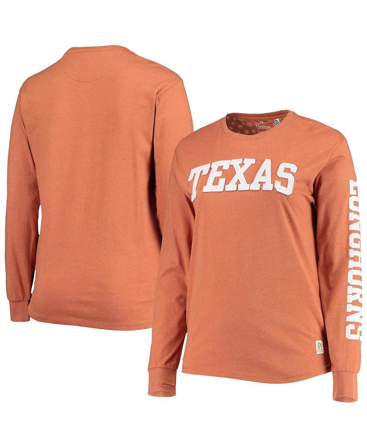 

Женская футболка Texas Orange Texas Longhorns плюс размер Two-Hit Canyon с длинным рукавом Pressbox