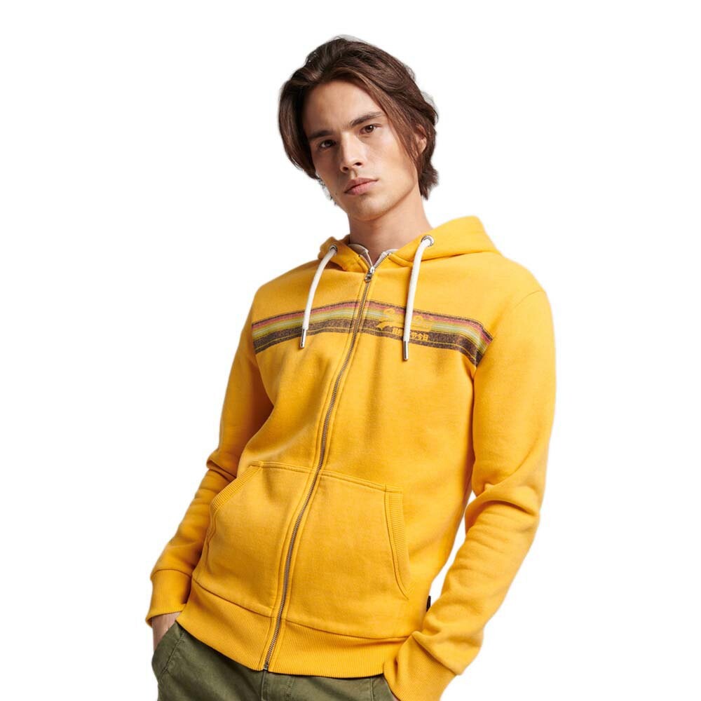 

Толстовка Superdry Vintage Logo Cali Full Zip, желтый