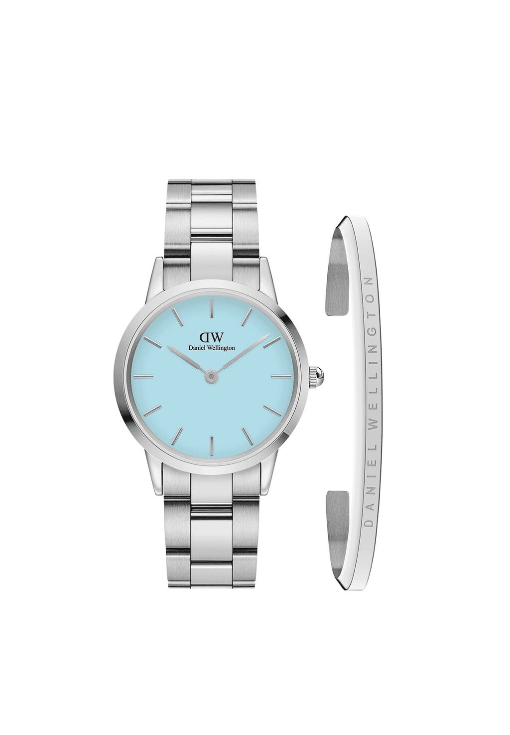 Часы Iconic Link Capri 32 + Браслет Маленький Daniel Wellington, цвет silver-coloured daniel wellington iconic link ceramic 32mm