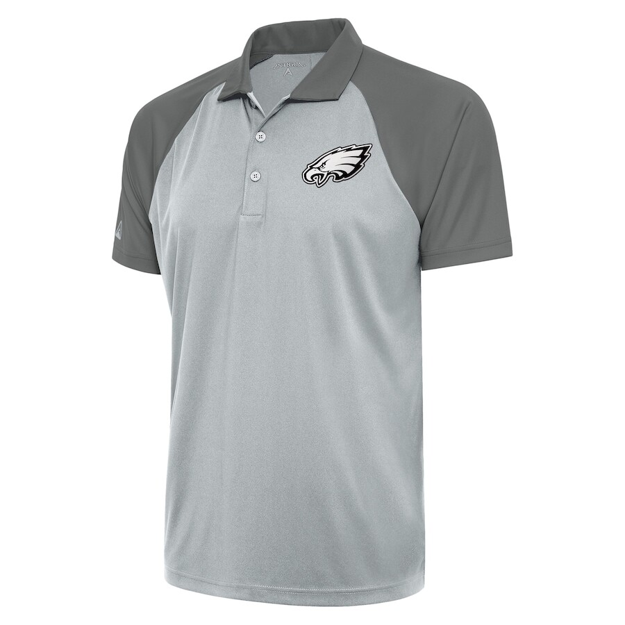 

Поло с коротким рукавом Antigua Philadelphia Eagles, серебряный