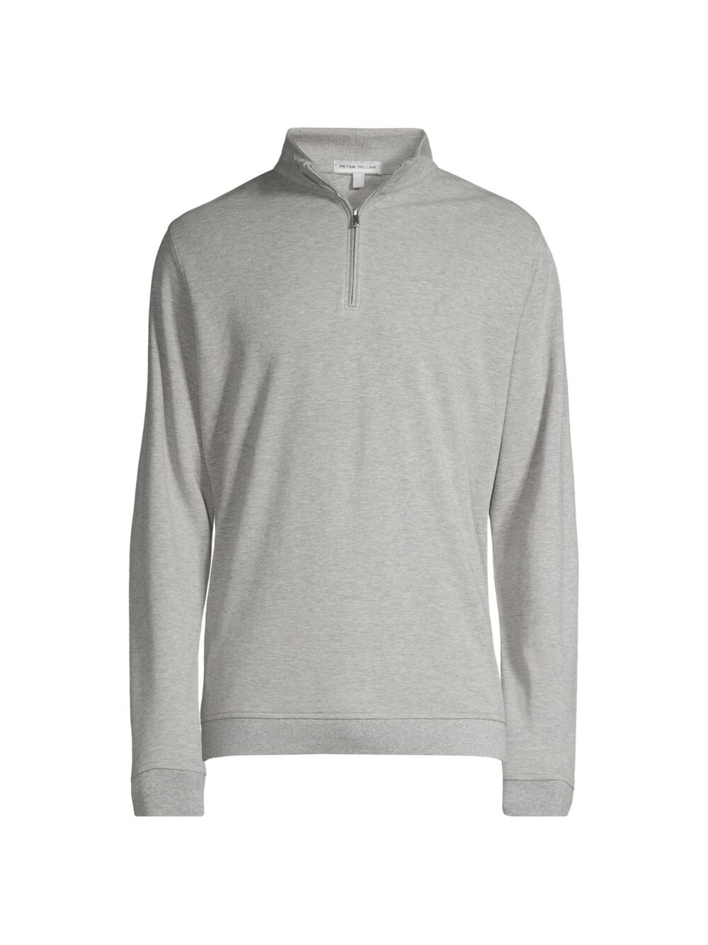 

Хлопковый пуловер с застежкой на четверть и классической посадкой Crown Comfort Peter Millar, серый