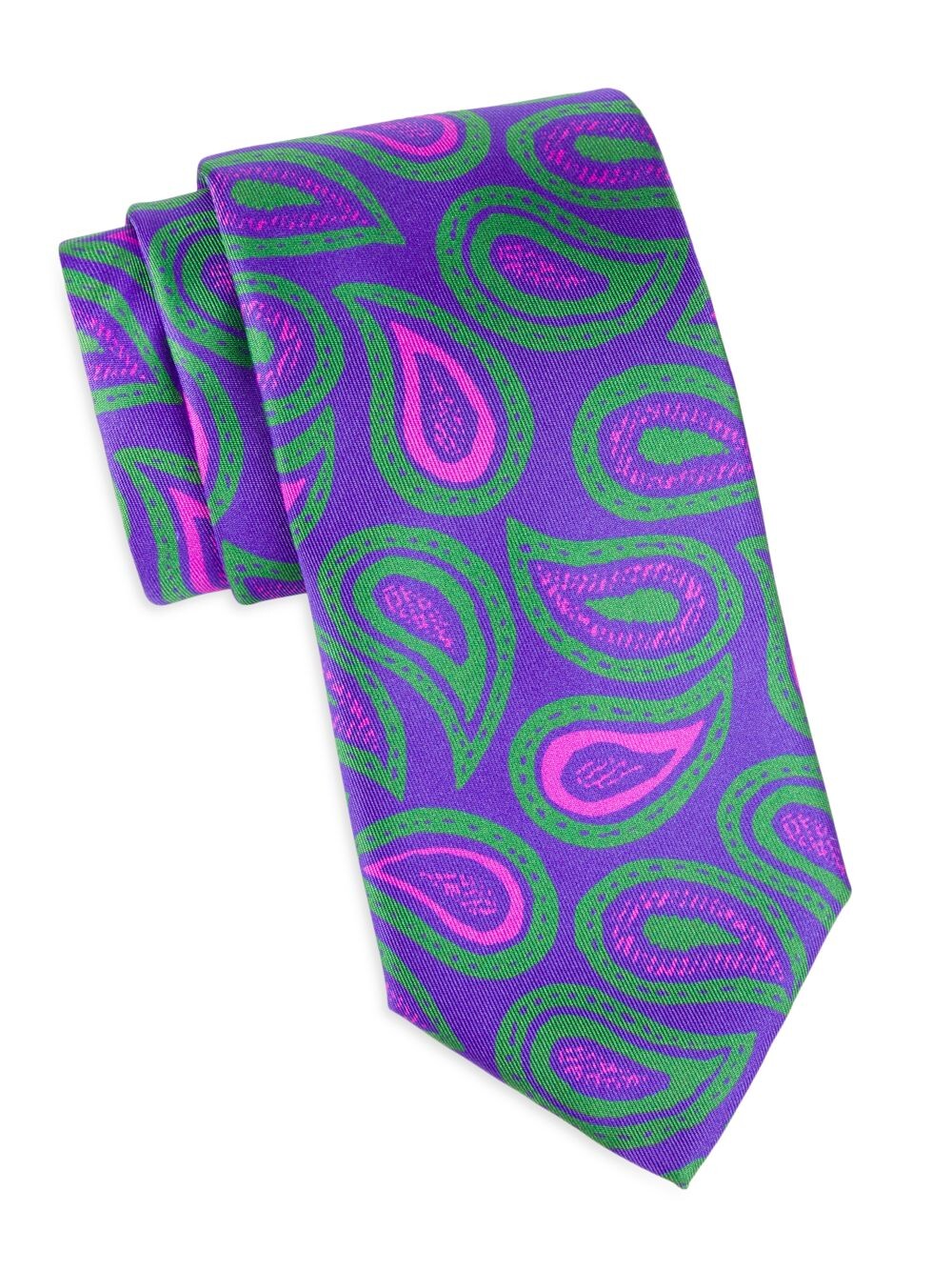 

Шелковый галстук Novel Paisley Charvet, фиолетовый