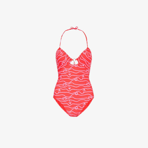 

Купальник set sail с графическим узором из эластичного переработанного нейлона Seafolly, красный
