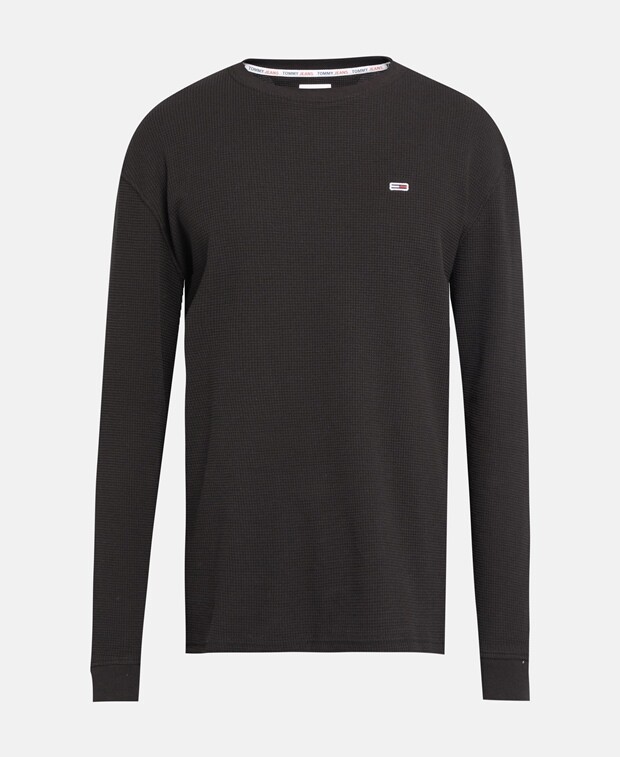 

Топ с длинными рукавами Tommy Jeans, черный