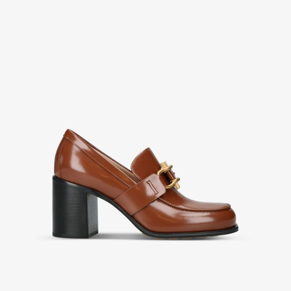 

Кожаные лоферы Monsieur Horsebit на каблуке Bottega Veneta, коричневый