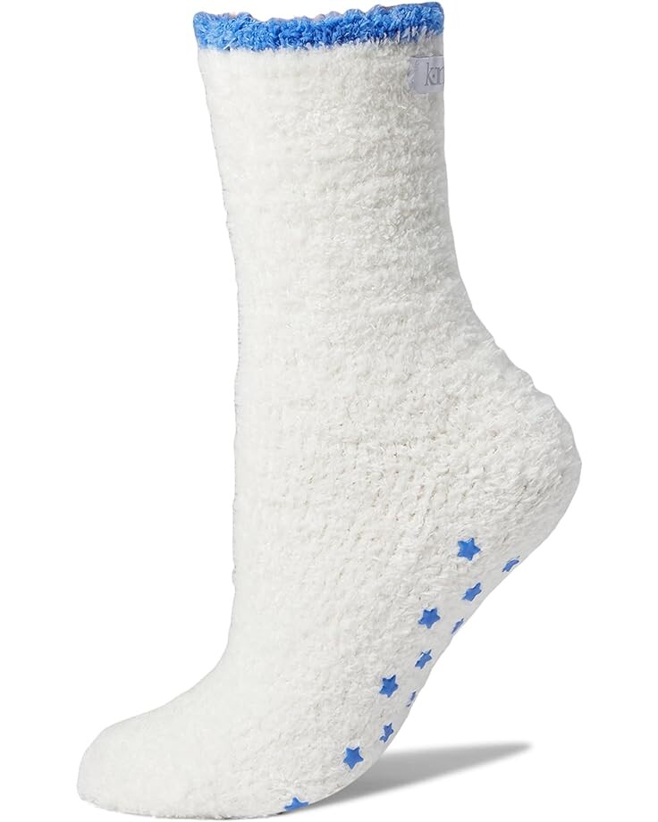 

Носки Karen Neuburger Fluffy Solid Sock with Blue Star Grippers, кремовый