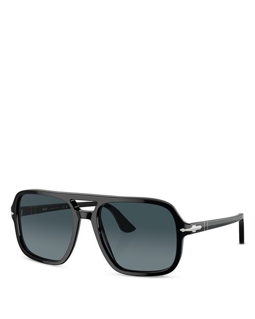 

Солнцезащитные очки-авиаторы, 55 мм Persol, цвет Black