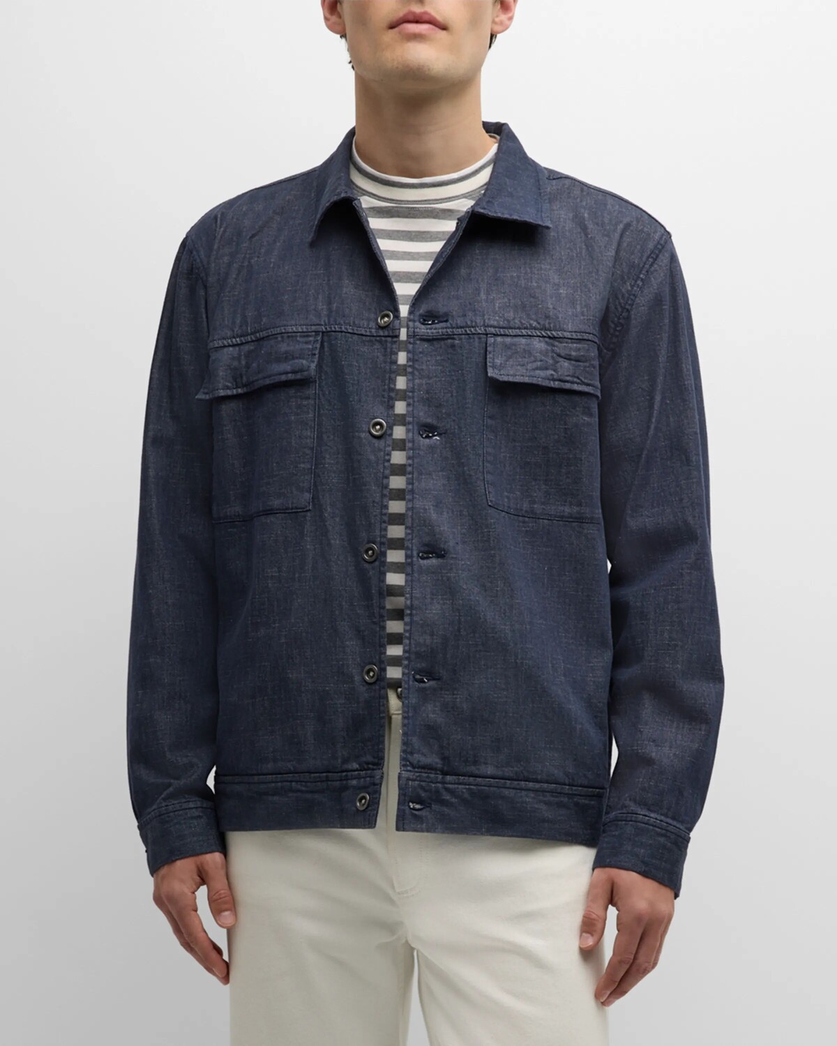 

Мужская куртка Little Valley Chambray Trucker Rodd & Gunn, цвет Indigo