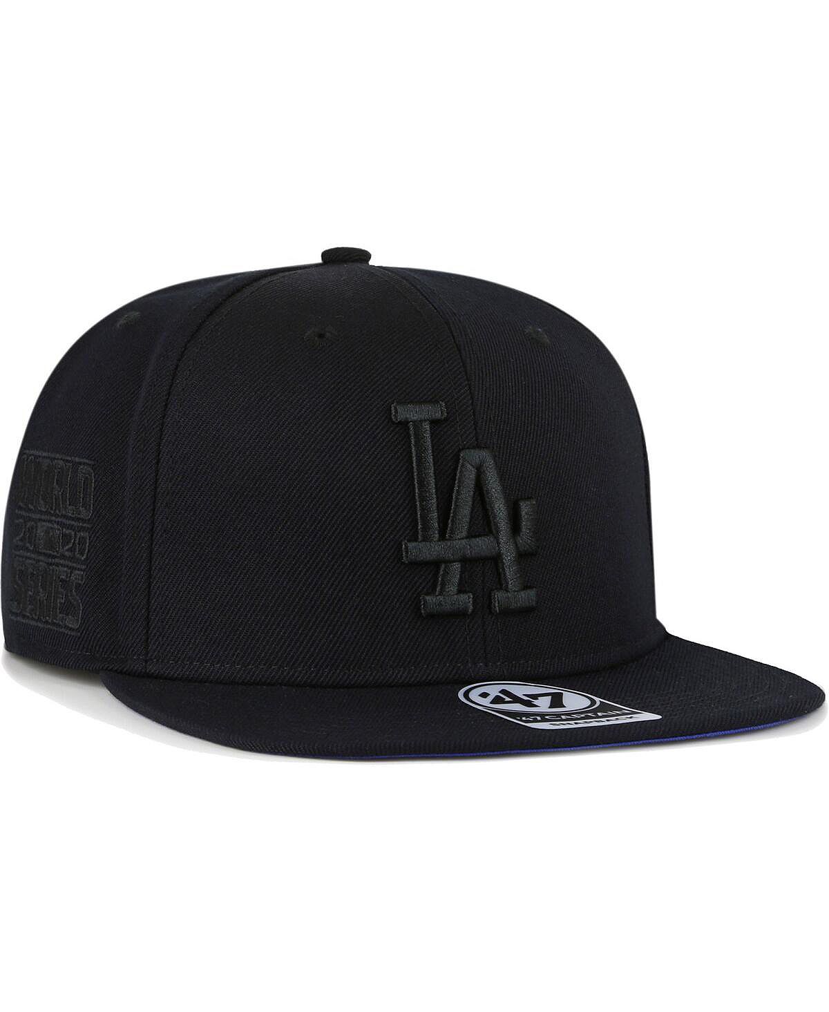 

Мужская кепка Los Angeles Dodgers черно-на черном Sure Shot Captain Snapback '47 Brand