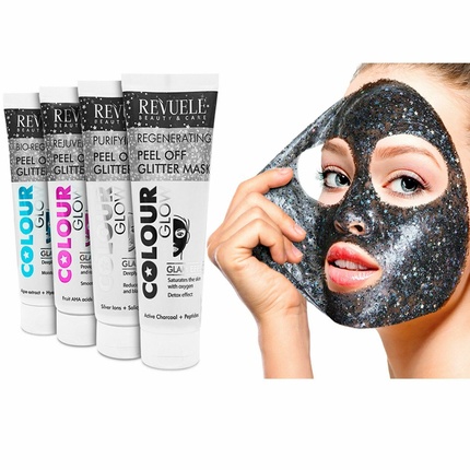 Revuele Facial Peel-Off Маска с блестками для интенсивного очищения и ухода за кожей