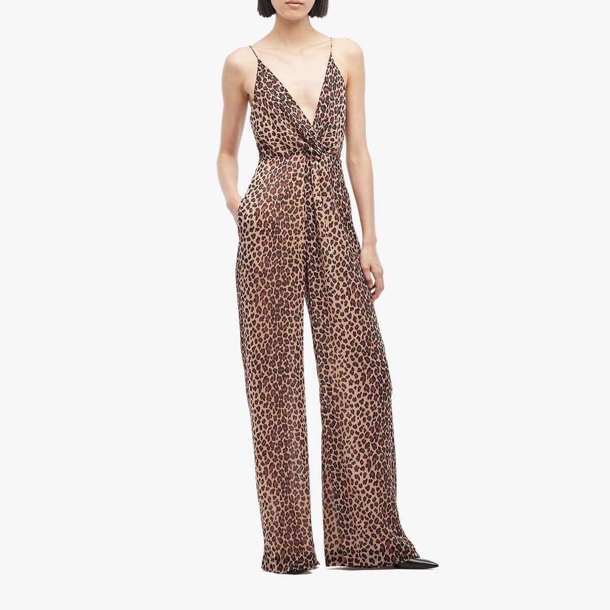 

Комбинезон Jonathan Simkhai Tie Back Jumpsuit, цвет Leopard Print