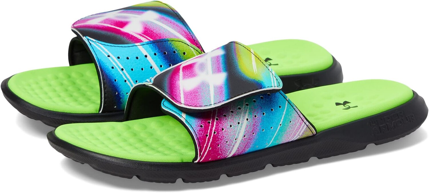 

Сандалии Ignite 7 Slide Under Armour, цвет Black/Lime Surge/White