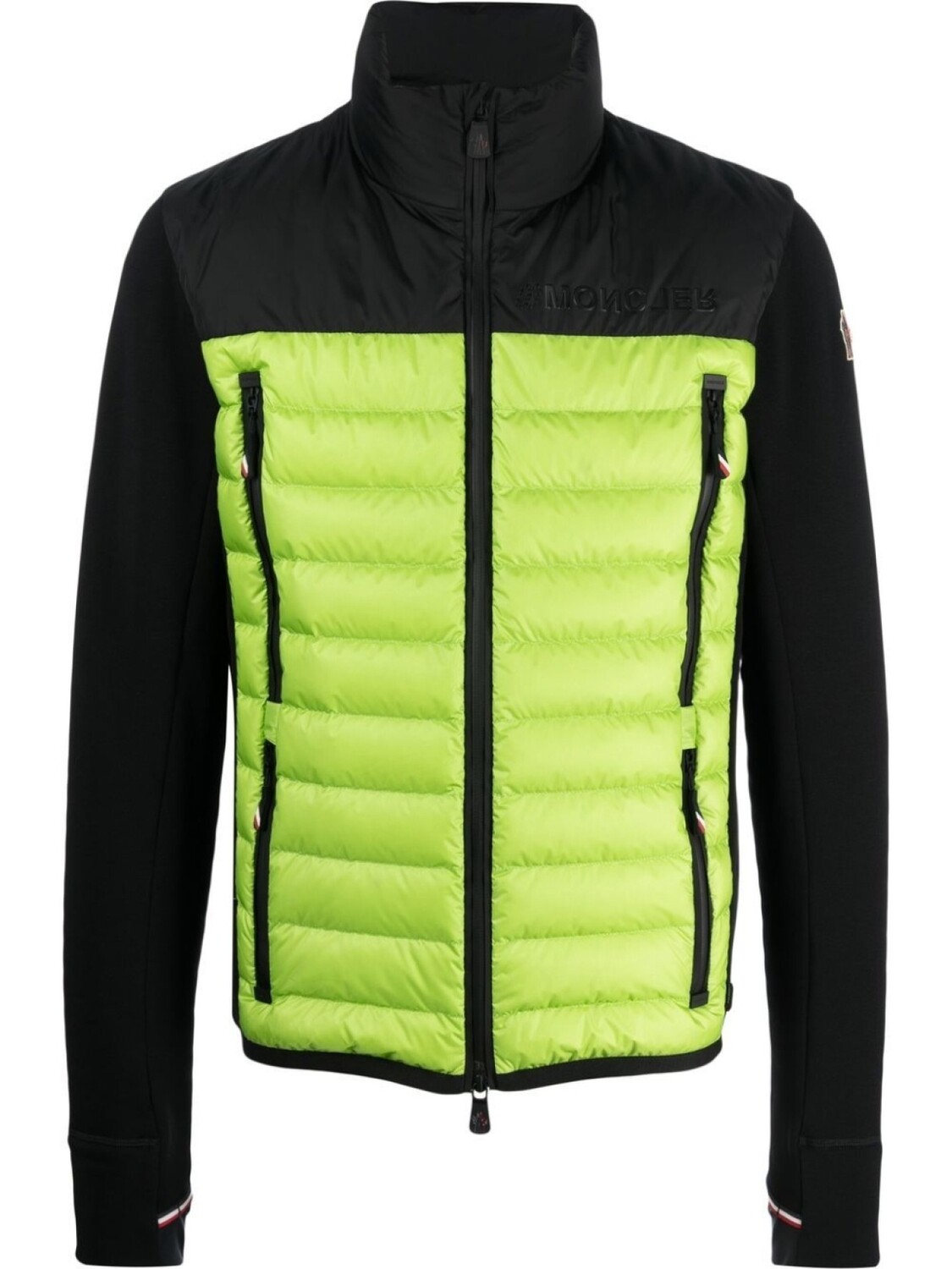 

Moncler Grenoble куртка с воротником-воронкой и нашивкой-логотипом, черный