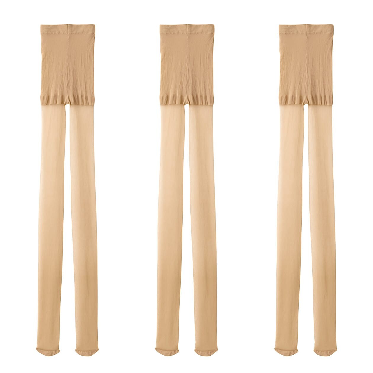 

Мягкий тип, 17 ден, 3 пары чулок MUJI, телесный бежевый