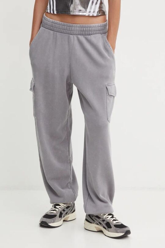 

Хлопковые спортивные штаны adidas Originals, серый
