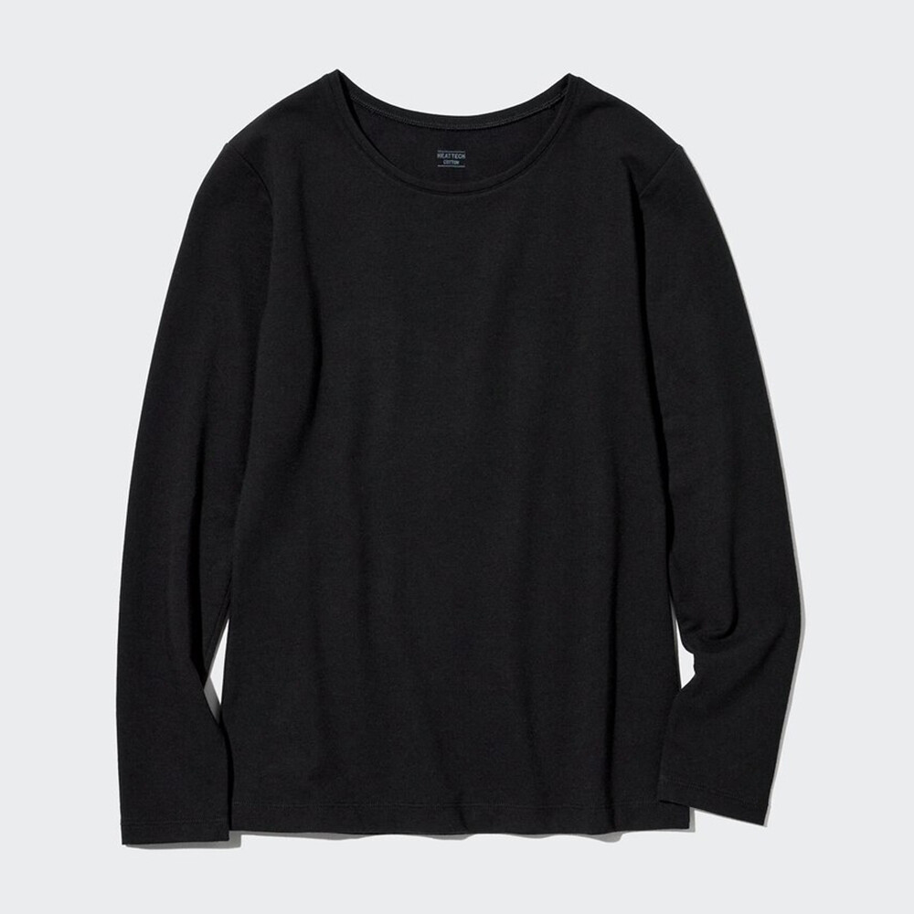 

Женская футболка Uniqlo HEATTECH из смесового хлопка, черный