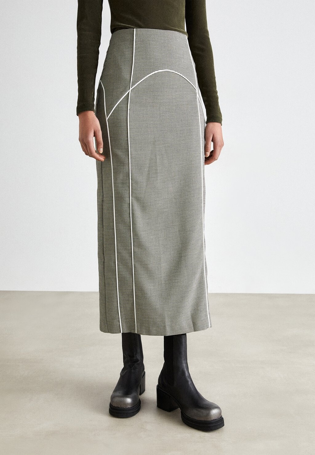 

Юбка-карандаш Pippa Midi Skirt Gestuz, цвет houndstooth blacknwhite