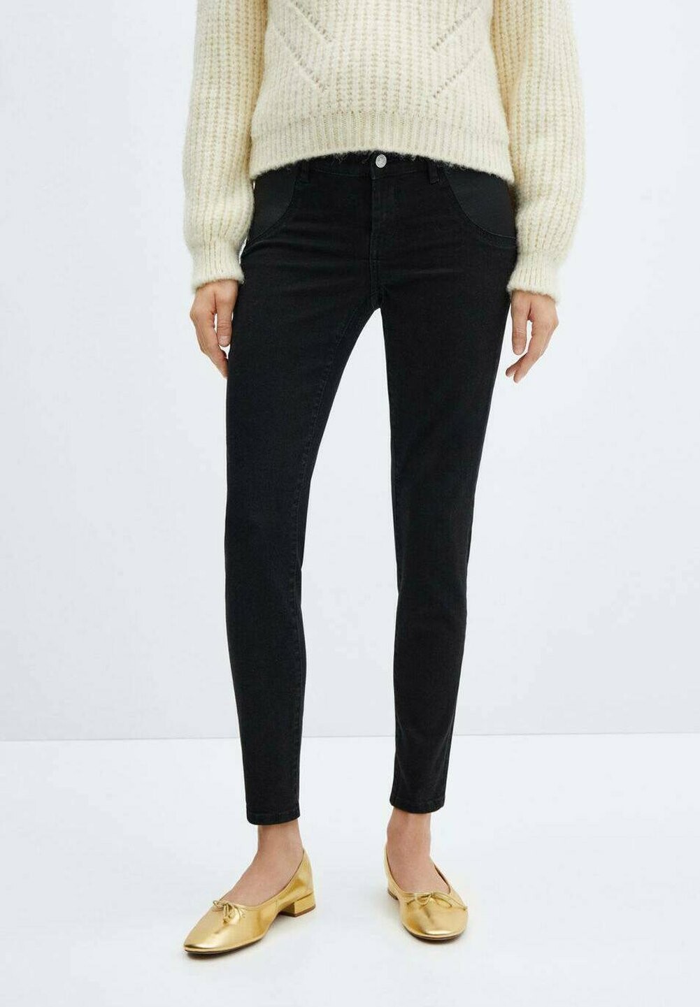 

Джинсы приталенного кроя Skinmum Mango, цвет black denim