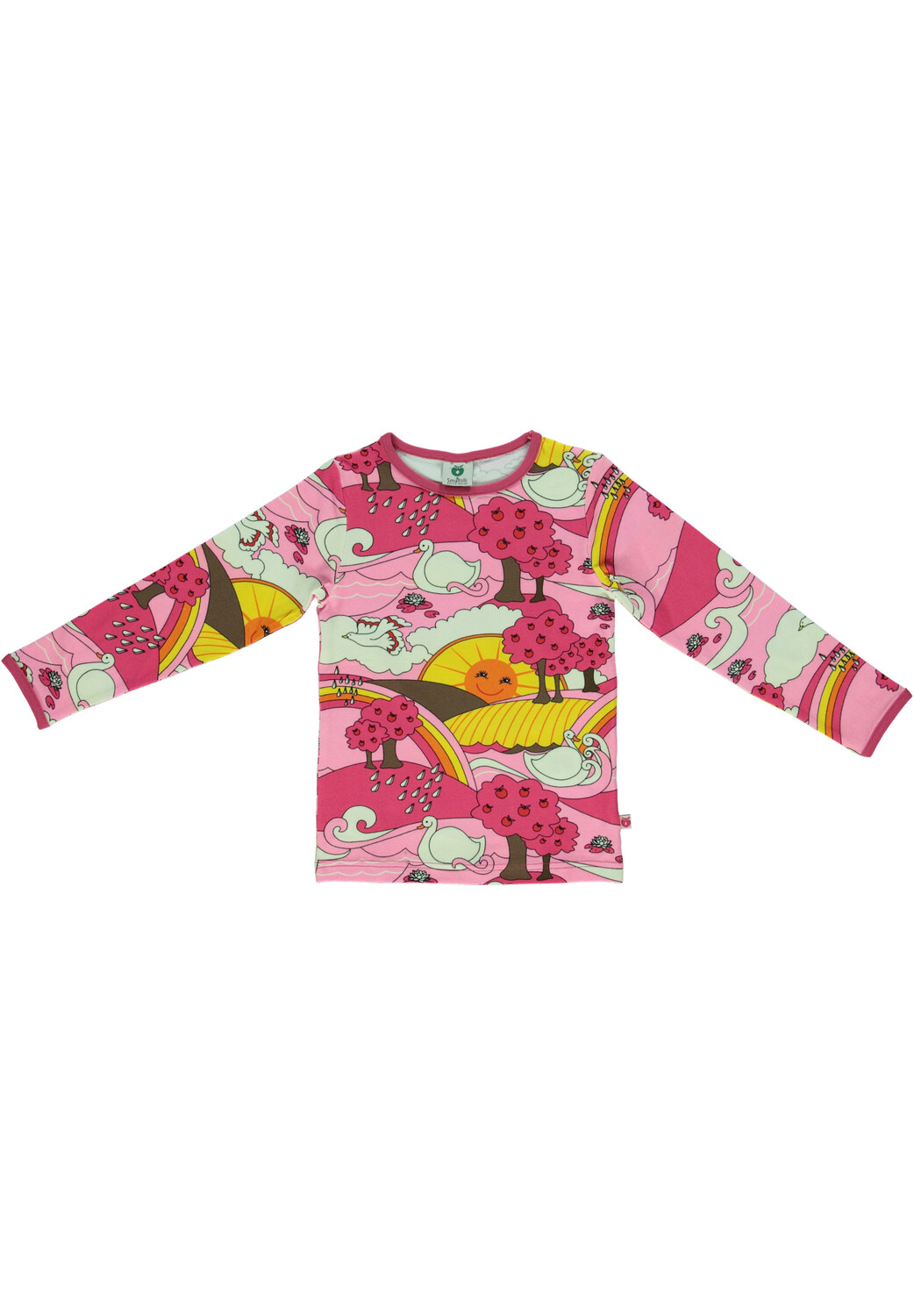 

Толстовка Småfolk Langarmshirt Landschaft, цвет sea pink