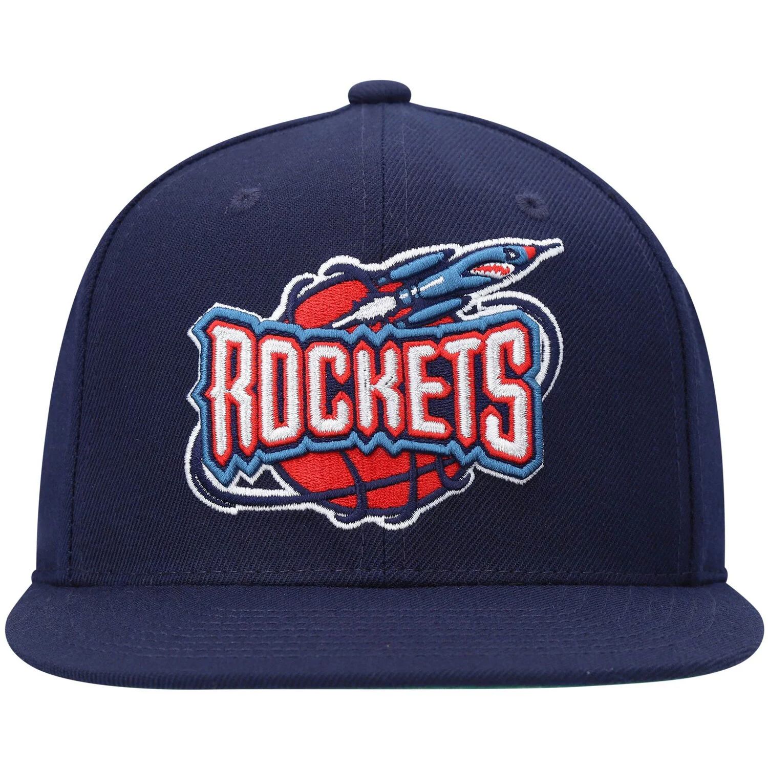 

Мужская темно-синяя кепка Mitchell & Ness Houston Rockets Hardwood Classics Team Ground 2.0 Snapback