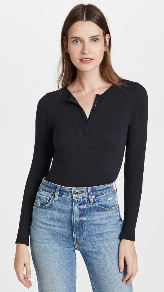 

Боди Yummie Katrina Seamless Rib Thong, черный