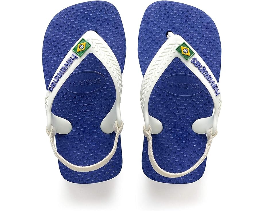 

Сандалии Havaianas Brazil Logo Flip Flop Sandal, цвет Marine Blue