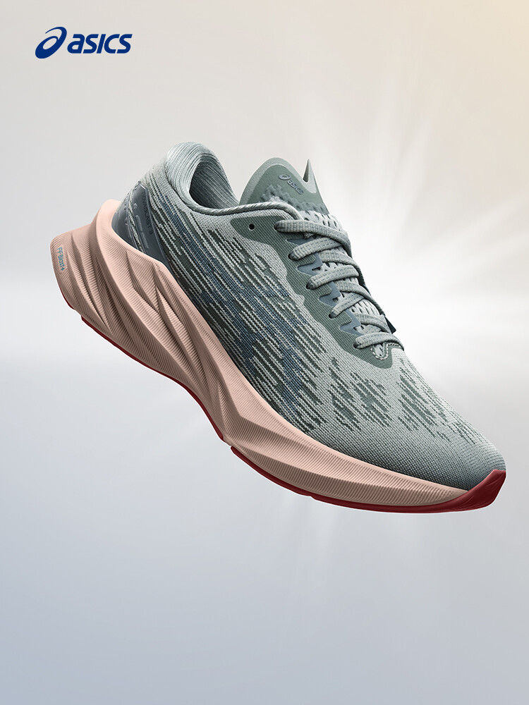 

Кроссовки амортизирующие Asics NovaBlast 3 женские, серый / зеленый