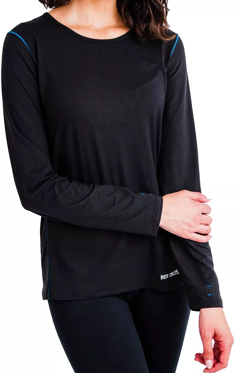 Женская рубашка с круглым вырезом Hot Chillys Clima-Tek, черный