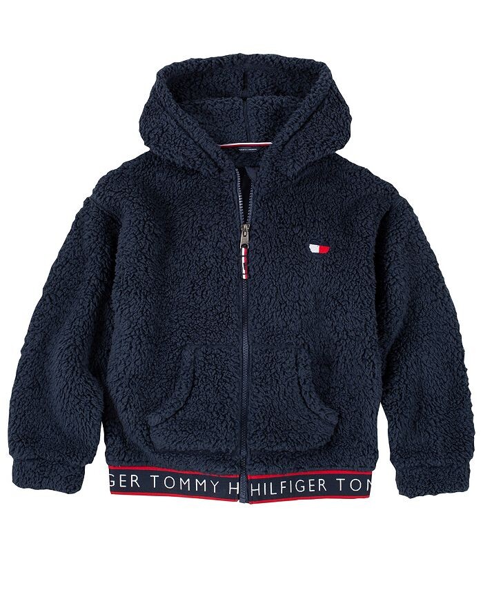 

Толстовка на молнии из шерпы для маленьких девочек Tommy Hilfiger, синий