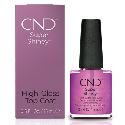 

Лак для ногтей Super Shiney High Gloss Top Coat и липкое фиксирующее базовое верхнее покрытие 0,5 жидких унций, Cnd