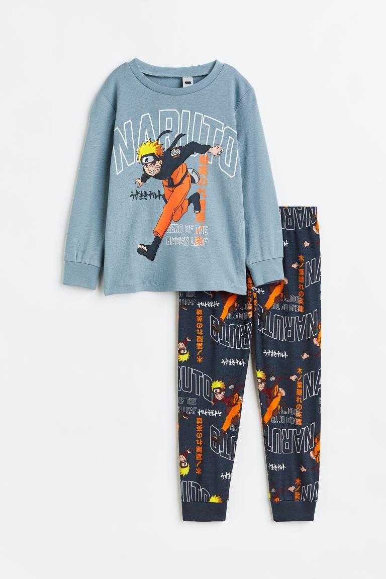

Пижама H&M x Naruto Printed, бледно-синий/темно-синий