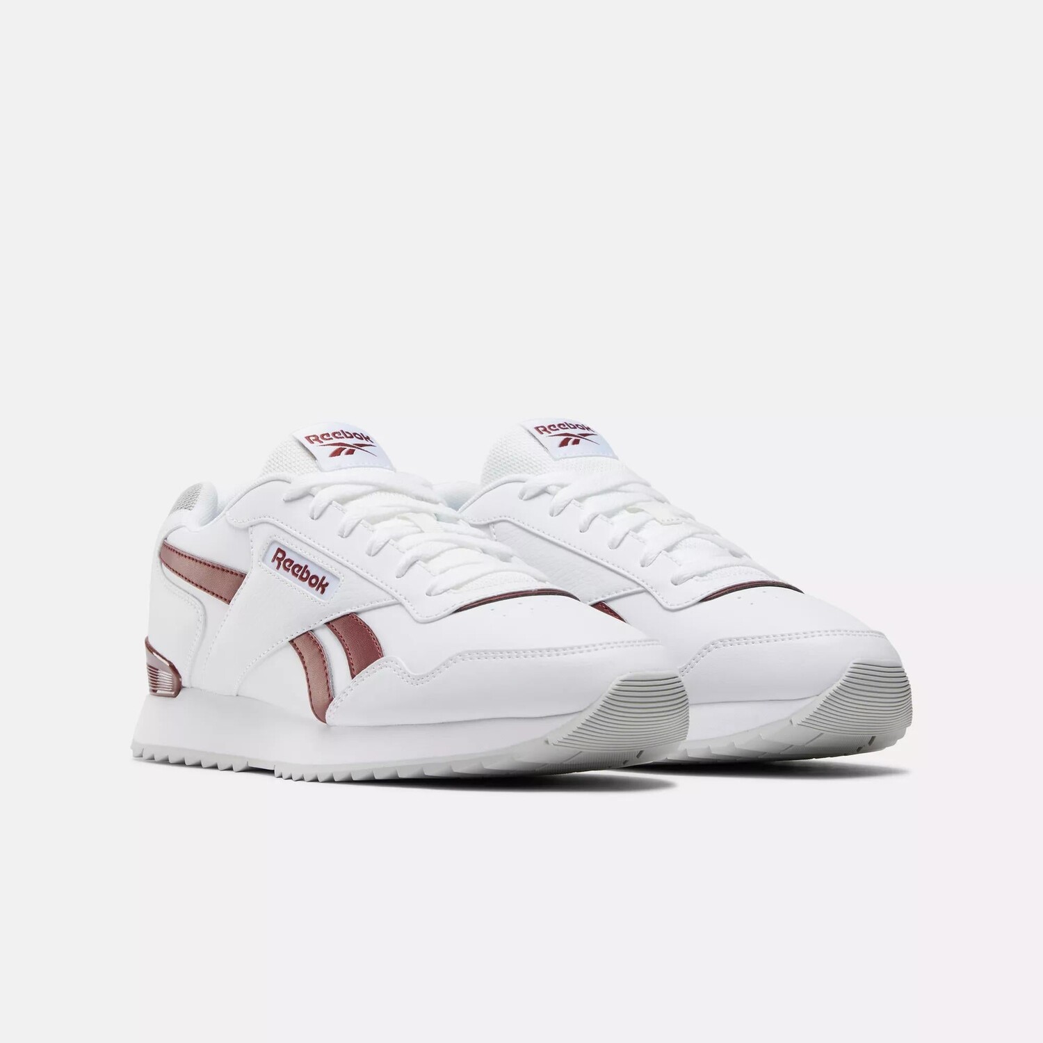 

Кроссовки Reebok Glide с клипсами Ripple, цвет White / Rich Maroon / Grey 1