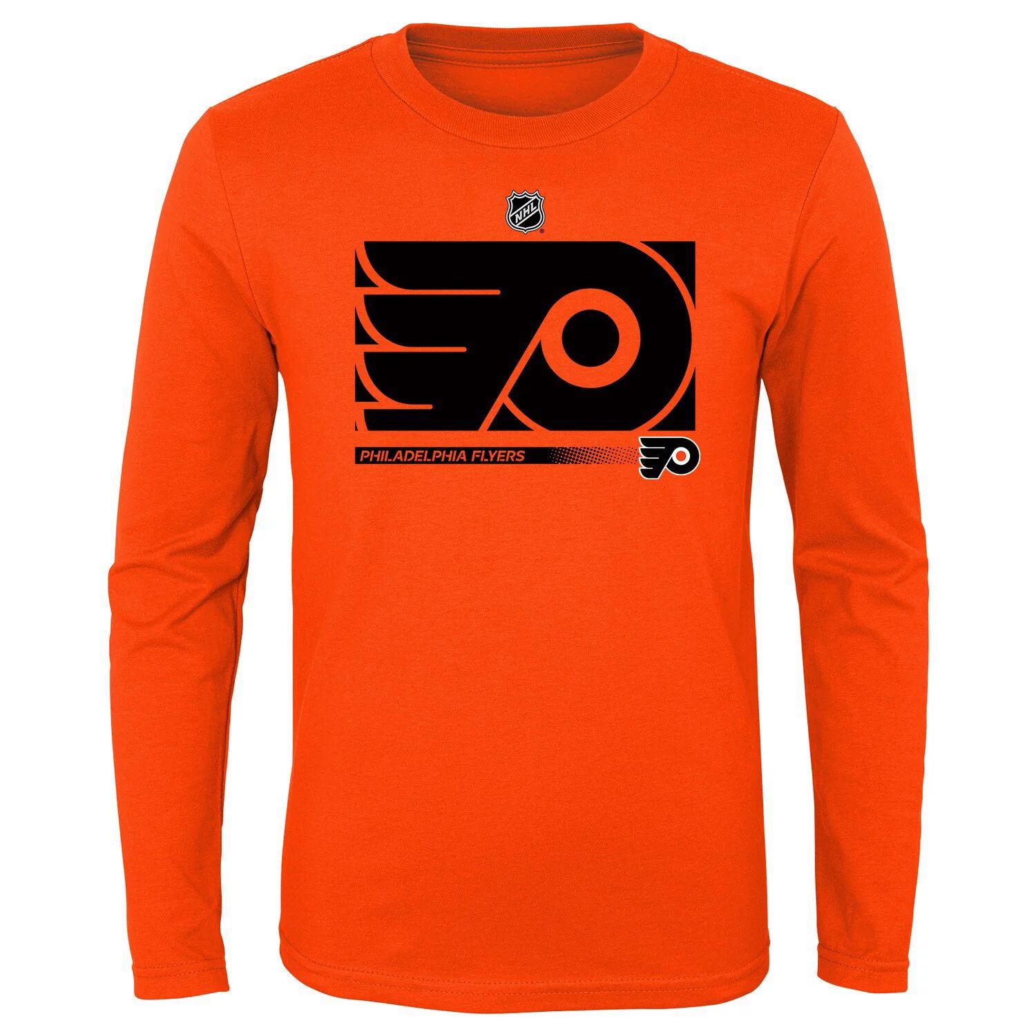 

Молодежная оранжевая футболка с длинным рукавом с логотипом Philadelphia Flyers Authentic Pro Secondary Outerstuff