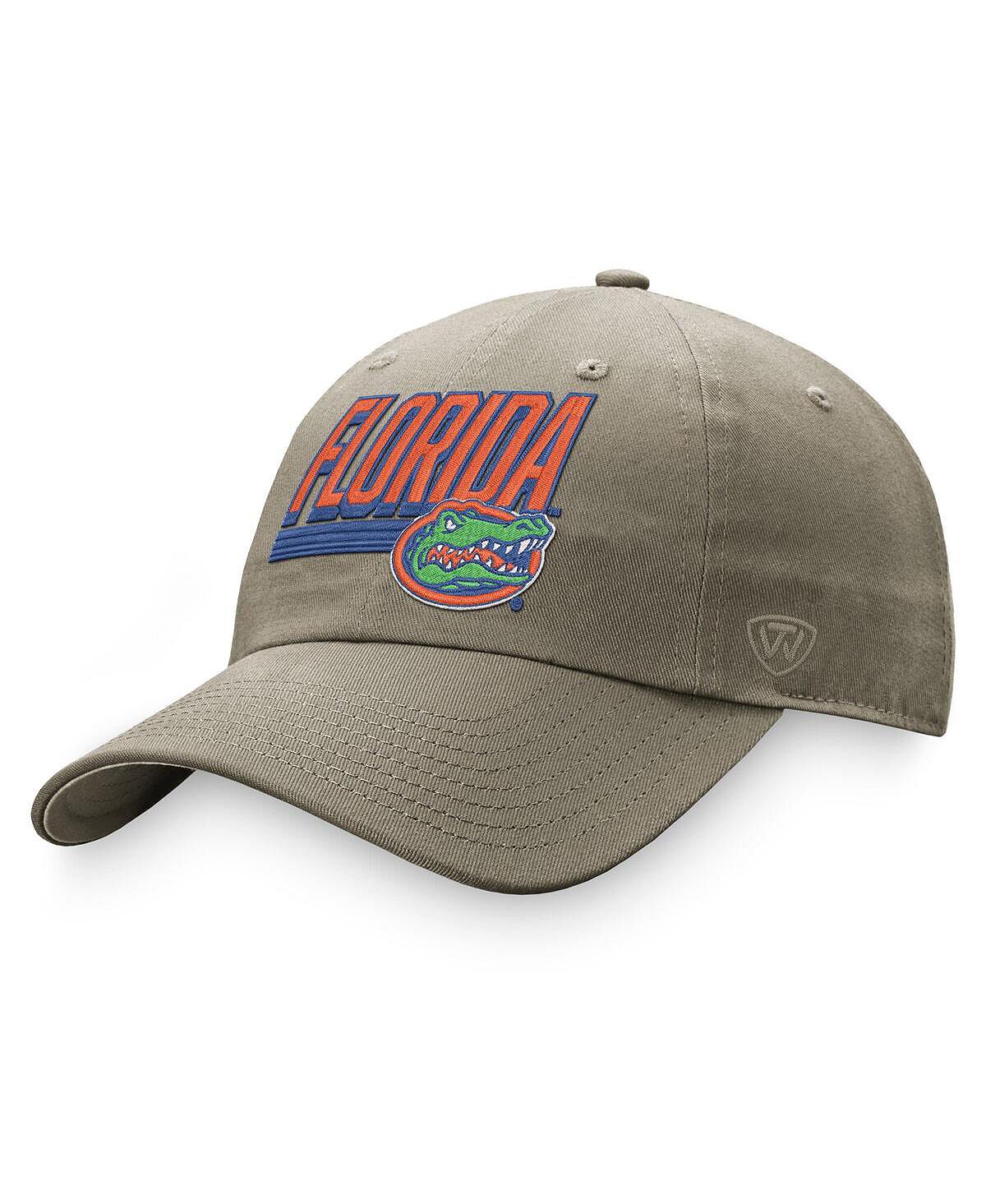 

Мужская регулируемая шляпа цвета хаки Florida Gators Slice Top of the World