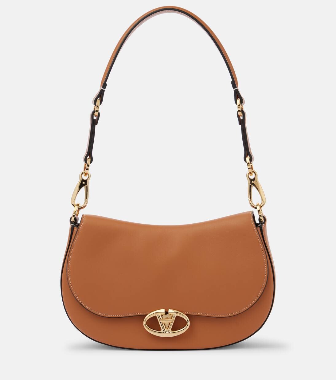 

Сумка через плечо из натуральной кожи Logo 2 Medium Valentino Garavani, цвет almond beige