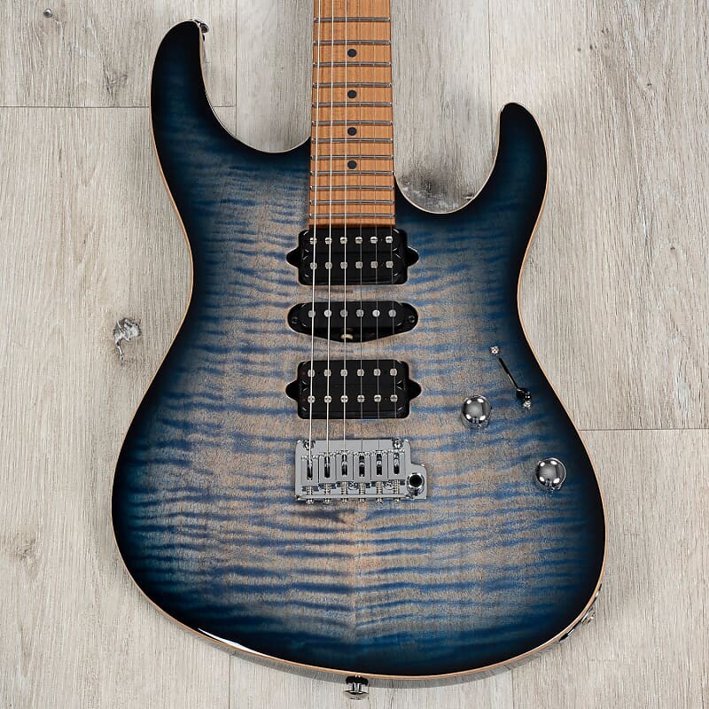 

Электрогитара Suhr Modern Plus HSH Guitar, Roasted Maple Board, Faded Trans Whale Blue Burst