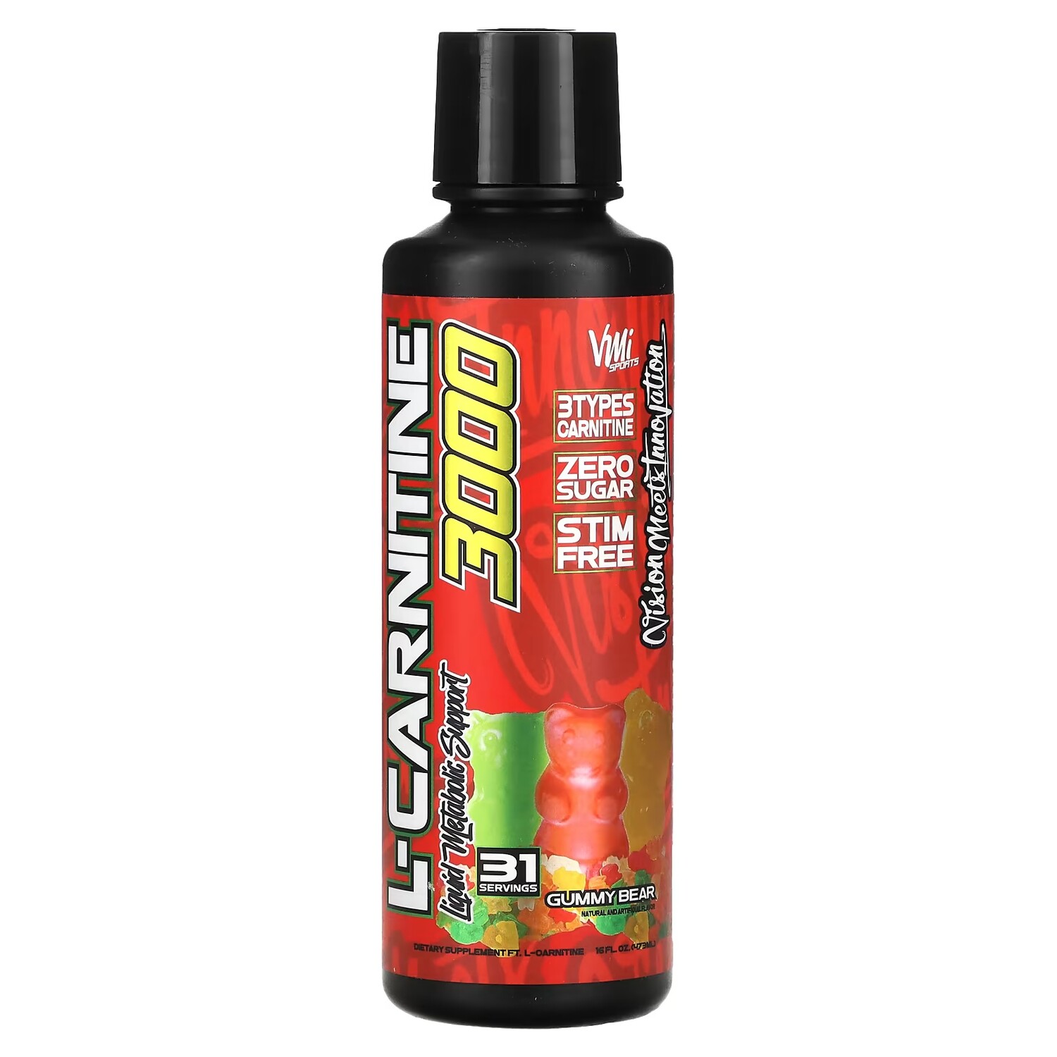 

Пищевая добавка L-Carnitine 3000 VMI Sports Gummy Bear, 473 мл