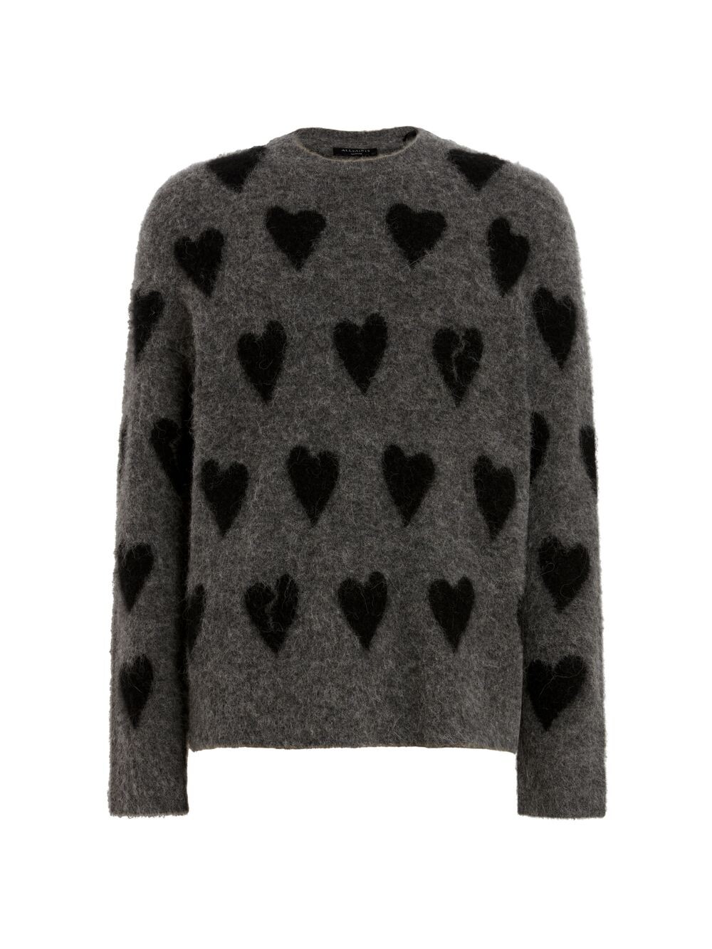 

Свитер интарсия с сердцем Amore AllSaints, черный