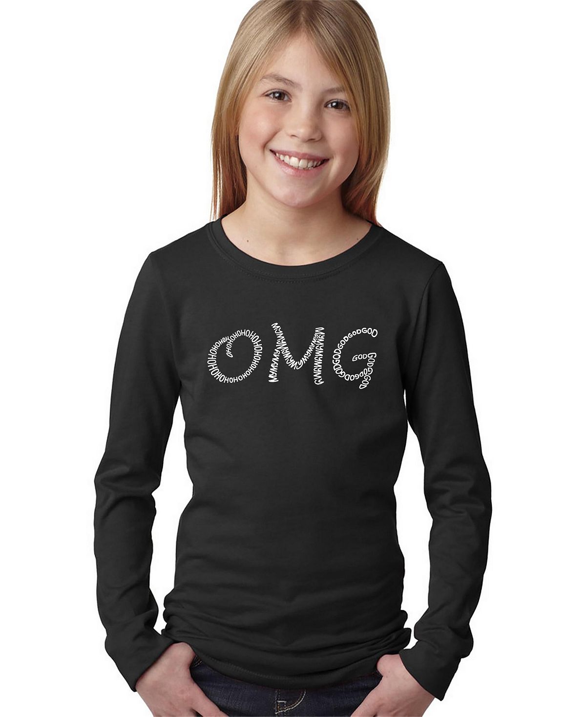 Футболка с длинным рукавом Big Girl's Word Art — OMG LA Pop Art футболка с длинным рукавом big girl s word art кот la pop art