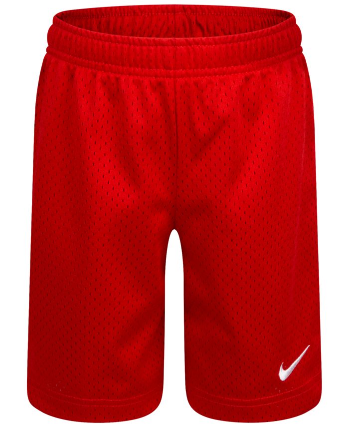 Сетчатые шорты для маленьких мальчиков Nike, красный напульсники nike swoosh серый