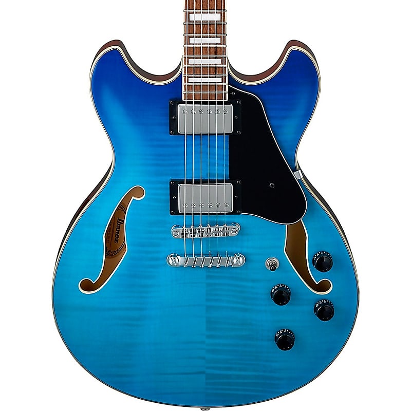Электрогитара Ibanez AS73FM Artcore Semi-Hollow Electric Guitar Azure Blue Gradation